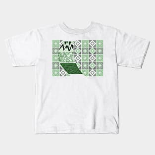 the land of the risk in waves patterns in mexican city wallpaper Kids T-Shirt